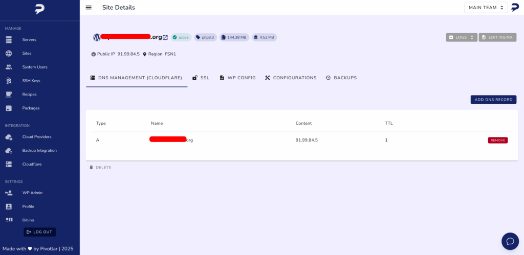Managing DNS Records via Cloudflare